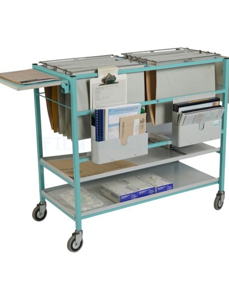 Double Records Trolley Blue